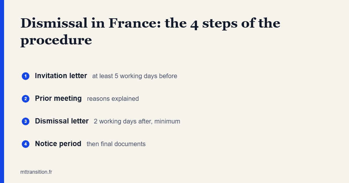 Dismissal in France: the 4 steps of the procedure for a foreign employer